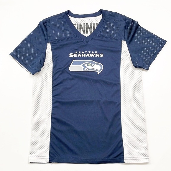 Seattle Seahawks little boys NFL flag football reversible jersey - Picture 1 of 7